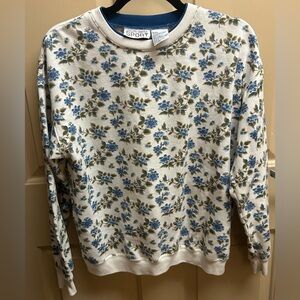 Vintage Jaclyn Smith Sport Blue Floral Sweatshirt